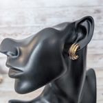 Vintage Earrings for Pierced Ears Gold/Silver Tone Hoops Photo 0