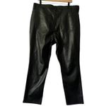 Universal Threads Universal Thread Women 16 Black Denim Pants Faux Leather Waistband Mid Rise Slim Photo 2