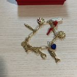 Talbots NEW Summer Charm Bracelet in Hot Coral Multi/Gold Photo 2