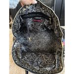 Betsey Johnson y2k Skull & Rose Carpet Bag Patent Leather Trim Duffle Bag Photo 7