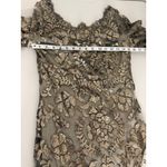 Tadashi Shoji  Lace Gold Sequin Mother of the Bride Formal Gown Long Maxi Dress 6 Photo 4