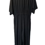 ASOS Chic Black Wide-Leg Jumpsuit Short Sleeve Tie Waist Button down Womens Size 6 Photo 4