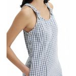 Levi's Aly Sleeveless Jumper Mini Denim Dress Blue White Check Gingham NWT Small Photo 2