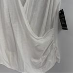 Boston Proper  white sleeveless surplice faux wrap top cotton modal size XS NWT Photo 2