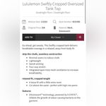 Lululemon  NWT Swiftly Cropped Oversized Tank Top Goodnight Plum Size 14 Photo 4