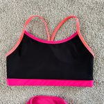Lulus Goal-Oriented Black Color Block High Impact Leggings and sports bra small Photo 5
