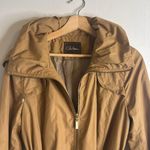 Cole Haan Tan Trench rain Coat Classic Double-Breasted Style size medium hooded Photo 4