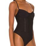 Free People  Night Rhythm Corset Bodysuit - Black S Photo 2