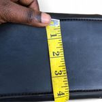 Anthropologie Melie Bianco Black Vegan Leather Briefcase Satchel Shoulder Hand Bag Purse Crossbody Strap Photo 5