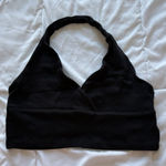 Derek Heart Vintage 90s Y2K  Halter Top Womens Size Large Black Summer Beach Photo 0