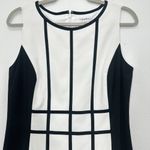 Calvin Klein  Women's Size 10 Black and White Sheath Dress Business Career Office Photo 4