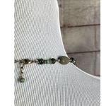 Handmade VTG Green Agate & Picture Jasper Native American Sterling Silver Necklace Photo 2