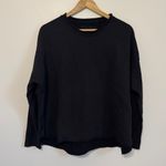 Frank & Eileen  Effie Mock Neck Capelet Sweatshirt Small Black Photo 1
