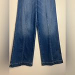Spanx Wide Leg Seamed Front Jeans XS Dark Wash High Rise Stretch Denim Photo 2