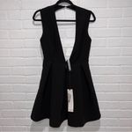 AQ/AQ NEW  Vicious Upper Mini Dress Open-Back Deep Plunge Pleated Dress Photo 5