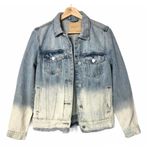 BLANK NYC NEW Raw Hem Dip Dye Jean Jacket XS Photo 1