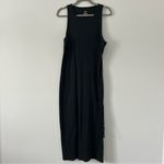 Aerie Ribbed Sleeveless Side Cinch Maxi Dress Black XL Photo 1