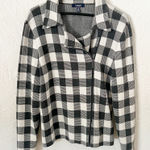 CHAPS Zip Moto Plaid Sweater Jacket Photo 0