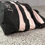 Victoria's Secret  Expandable Weekender Tote Bag Pink/Black Stripe Photo 7