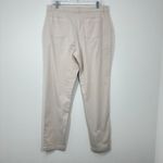 Garnet Hill Women's Size 14 Pima Cotton Stretch Light Stone Khaki Casual Pants Photo 6
