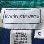 Karin Stevens vintage 100% rayon dress, size 12 Photo 7