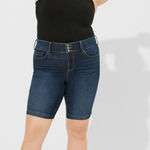 Torrid  Jegging Blue Denim Bermuda Super Soft High Rise Shorts Photo 0