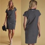 Barbour  Sailboat Nautical Navy‎ Blue Striped Short Sleeve Dress 4 Photo 1