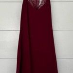 EXPRESS Women’s Extra Small Maroon Vneck Racerback Lace Dress Photo 0