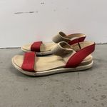 Ecco  Flowt Strap Sandals Women's Size 37 US 6 Red Leather Comfort Walking Shoes Photo 2