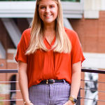 Blue Rain Boutique Orange Collared Top  Photo 0