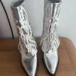 Azalea Wang Esperanza Western Style Bootie in Metallic Silver 7 Photo 2