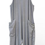 Free People Movement Hot Shot Jumpsuit Romper Taupe Cotton Size Medium Gray Photo 0