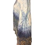 Energie BLUE MULTICOLOR With LACE 3/4 SLEEVE SHARK BITE HEM EMBELLISHED pullover Photo 3