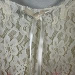 Banana Republic Vintage Y2K Pink Cream Lace Coquette Ballet Blouse Size Medium Photo 5
