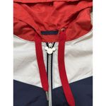 Disney  Mickey Mouse Red White Blue Jacket Windbreaker Full Zip‎ Hooded Sz Medium Photo 1