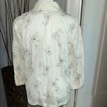 Sag Harbor  Floral Embroidered Cream Women's Top Photo 4