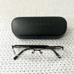 Police Italy Black Metal Half Exposed Frame Rectangular Eyeglasses Case V2906 Photo 8