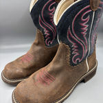 Ariat 9.5 B Womens Boots Brown Leather Western Cowboy Embroidered Detail Photo 0