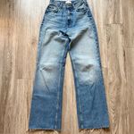 ZARA  High Rise Medium Wash Wide Leg Jeans Size 2 Photo 2