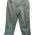 Liz Claiborne  Michaela Green/Blue Floral Capris Zip‎ Size 8 Mid Rise Pockets Photo 0