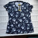 Ellen Tracy  Women's Navy and White Short Sleeve Top Photo 0
