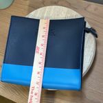 United Airlines Polaris Business Class Amenity Travel Bag‎ Leather Suede Blue Photo 5