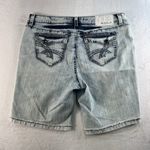 Hydraulic  Plus 18W Bailey Bermuda Jean Shorts Cuffed Acid Wash Stretch Women's Photo 9