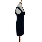 Halston Heritage  Dress 6 Navy Fitted Sleeveless Career Cocktail Formal Photo 2