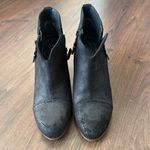 Rag and Bone Margot leather bootie black metal zip and brown heel. Photo 5