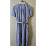 Vintage J.G. Hook Chambray Shirt Dress Size 8 Cotton Navy Blue &White‎ Button * Photo 5