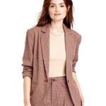 A New Day  Red Houndstooth Single Button Blazer Photo 0