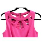 Eliza J Cutout Strapless Midi Sheath Dress Hot Pink Coral Barbie NWT 8 Photo 3