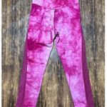 Zyia  Active Hendrix Pink Tie Dye Mesh Light N Tight Hi Rise Capri Size 2 Photo 2