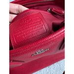 Coach  Red Pebbled Leather Remi Satchel Structured Zip Double Handles Photo 10